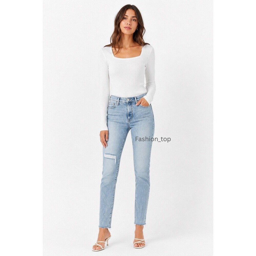 Banana Republic Light Wash Distressed Mid Rise Skinny Jeans Women’s Size 29